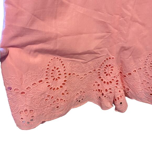 NWT Copper Key Romper Junior’s Size XL Eyelet Peach / Pink Spaghetti Straps - Picture 7 of 13
